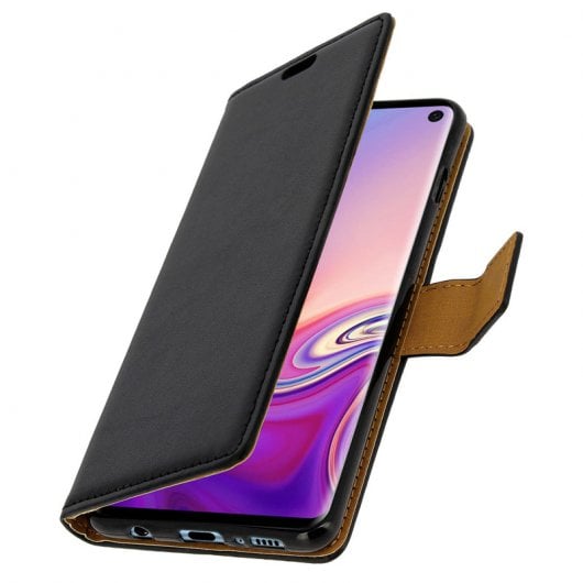Avizar Funda Tipo Libro Billetera Negra para Samsung Galaxy S10