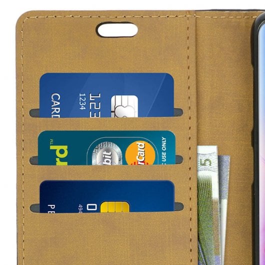 Avizar Funda Tipo Libro Billetera Negra para Samsung Galaxy S10