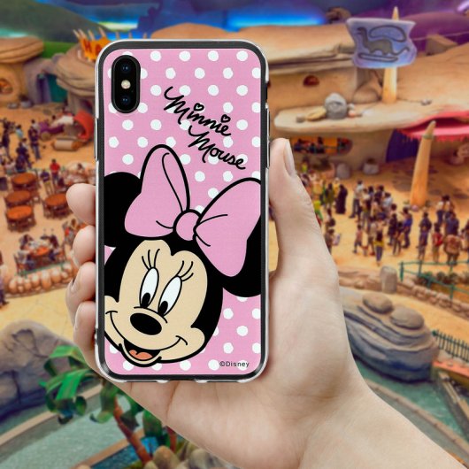 Capa Disney Minnie Mouse Rosa Lua para iPhone X/XS