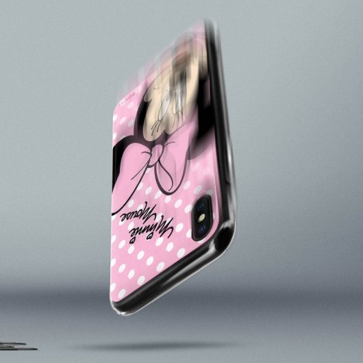 Capa Disney Minnie Mouse Rosa Lua para iPhone X/XS