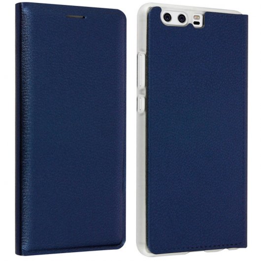Avizar Flip Book Cover Funda Azul Oscuro para Huawei P10 Plus