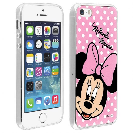 Disney Funda Minnie Mouse Rosa de Lunares para iPhone 5/5S/SE