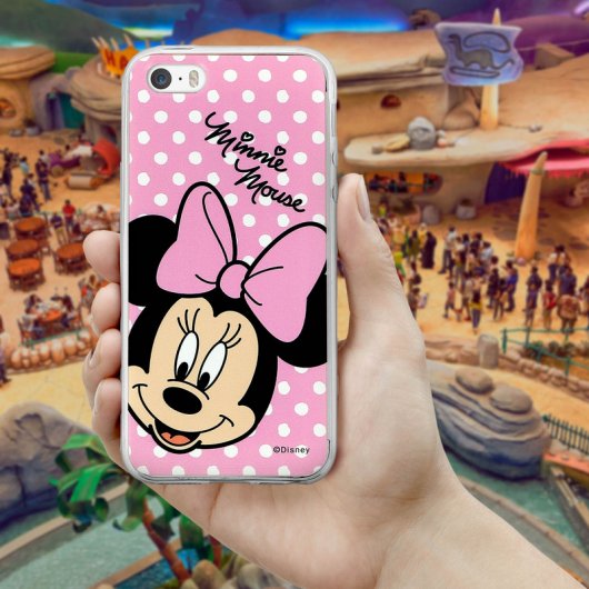 Disney Funda Minnie Mouse Rosa de Lunares para iPhone 5/5S/SE