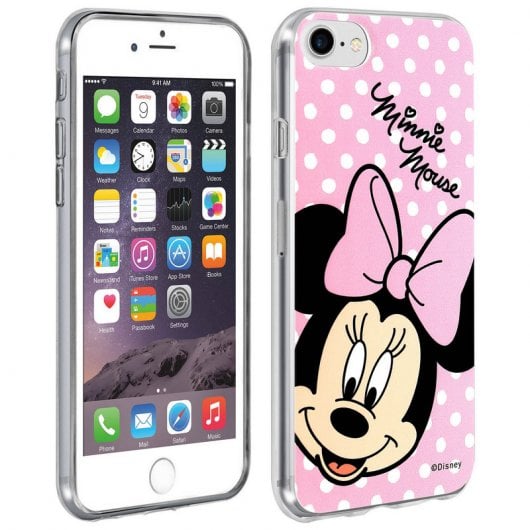Disney Funda Minnie Mouse Rosa de Lunares para iPhone 6/6S/7/8