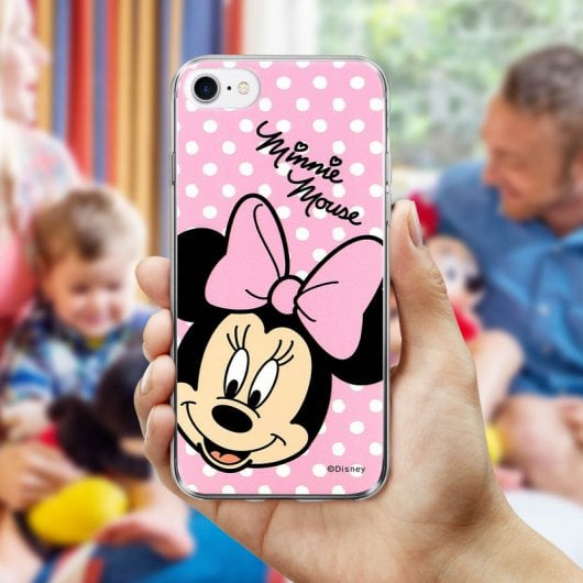 Disney Funda Minnie Mouse Rosa de Lunares para iPhone 6/6S/7/8