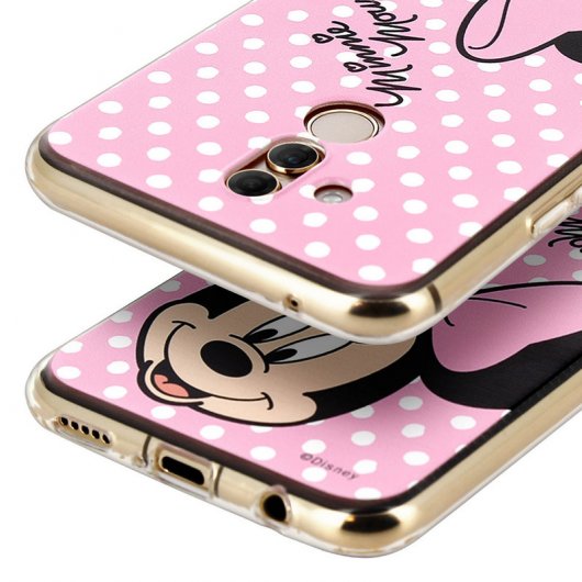 Capa Disney Minnie Mouse Rosa Lua para Huawei Mate 20 Lite