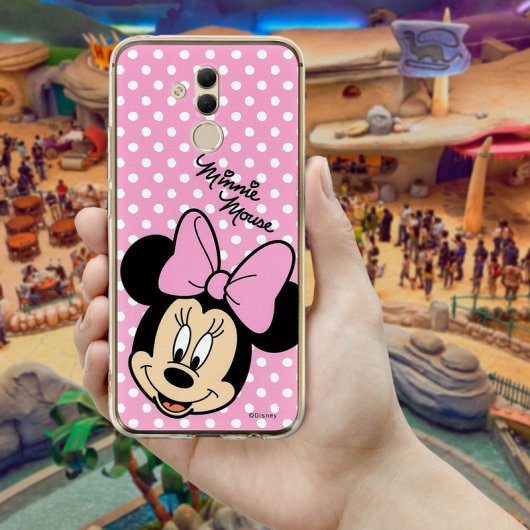 Capa Disney Minnie Mouse Rosa Lua para Huawei Mate 20 Lite
