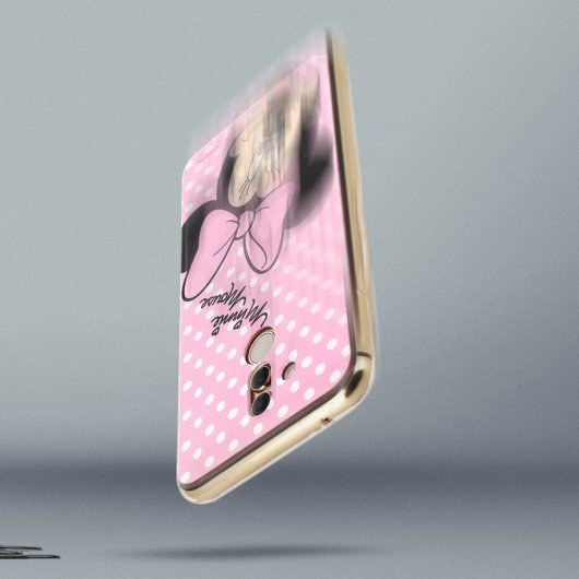Capa Disney Minnie Mouse Rosa Lua para Huawei Mate 20 Lite