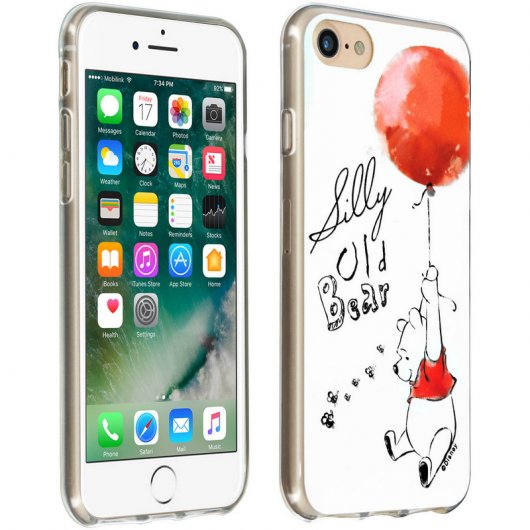 Disney Capa de Silicone Winnie the Pooh Branca para iPhone 7/8
