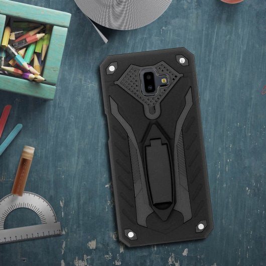 Capa Forcell Phantom Híbrida Preta para Samsung Galaxy J6 Plus