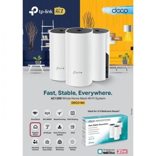 WiFi Mesh TP-Link 3 Nodi 1167 Mbps 400 m² controllo parentale MU-MIMO