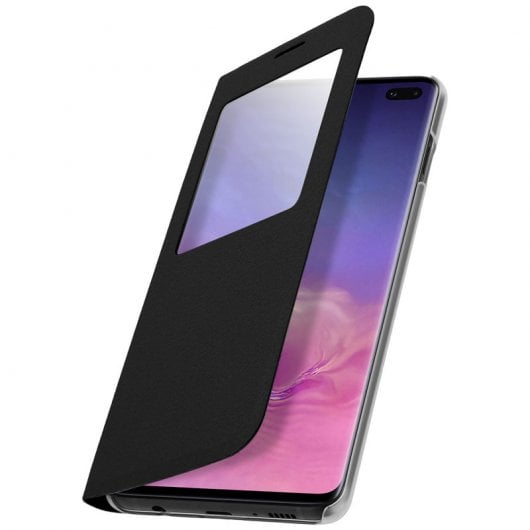 Avizar Funda Libro con Ventana Negra para Samsung Galaxy S10 Plus