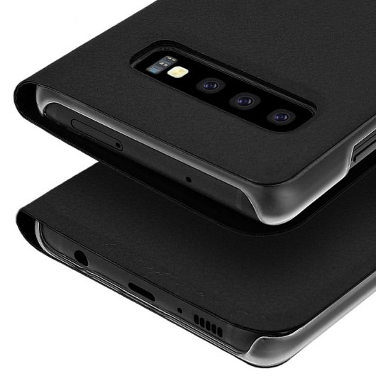 Avizar Funda Libro con Ventana Negra para Samsung Galaxy S10 Plus