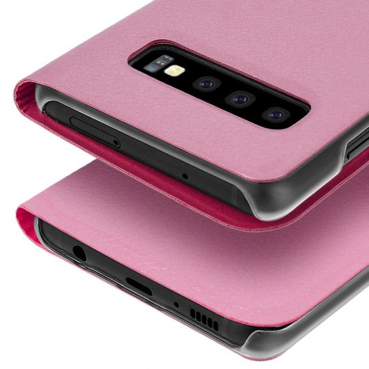 Avizar Funda Libro con Ventana Rosa para Samsung Galaxy S10 Plus