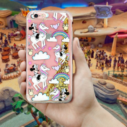 Disney Funda Minnie Mouse y Unicornios con Purpurina para iPhone 6/6S