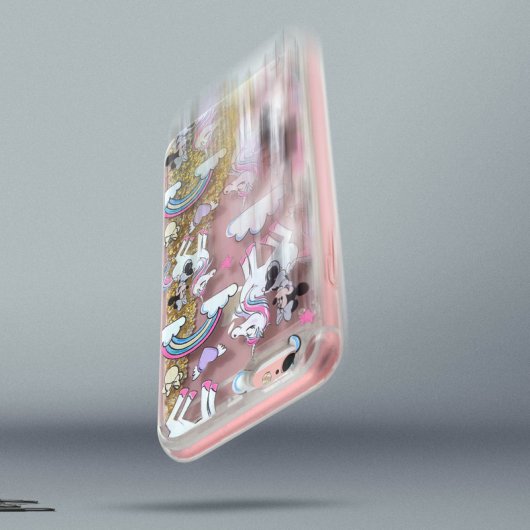 Disney Funda Minnie Mouse y Unicornios con Purpurina para iPhone 6/6S