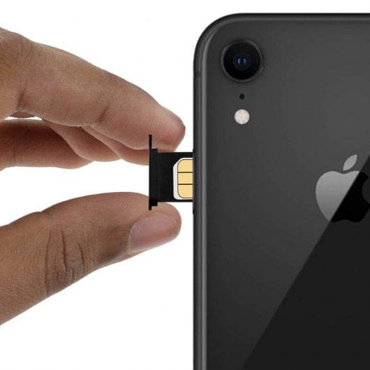 Avizar Ersatz-Nano-SIM-Kartenfach für Apple iPhone XR in Schwarz