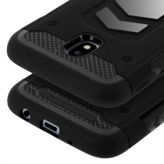 Forcell Funda Híbrida Magnética Antigolpes Negra para Samsung Galaxy J5 2017