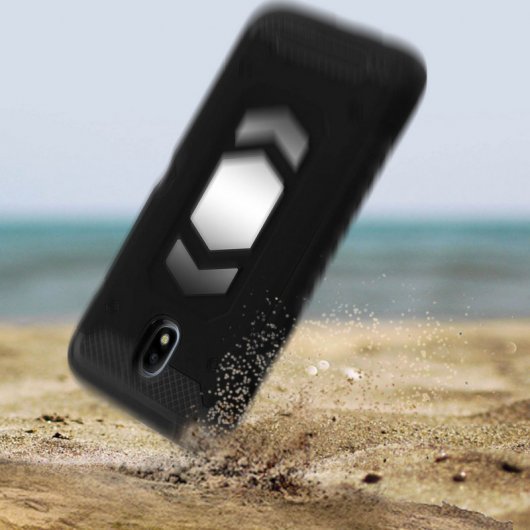 Forcell Funda Híbrida Magnética Antigolpes Negra para Samsung Galaxy J5 2017