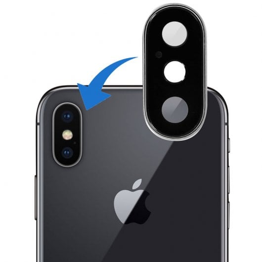 Avizar, schwarzer Rückkamera-Objektivschutz für iPhone X/XS