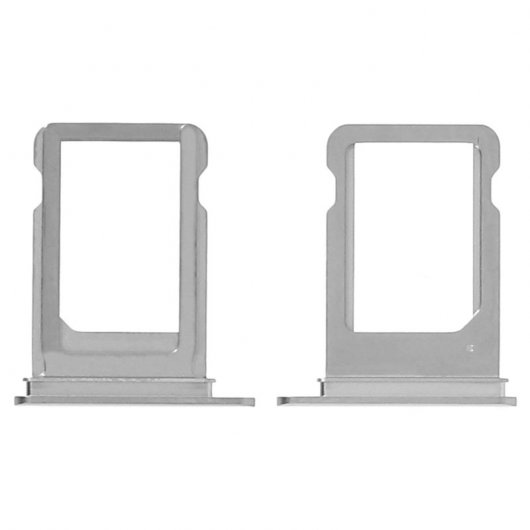 Avizar Ersatz-Nano-SIM-Kartenfach, silber, für Apple iPhone XS