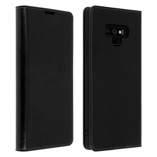 Étui portefeuille en cuir noir Avizar pour Samsung Galaxy Note 9