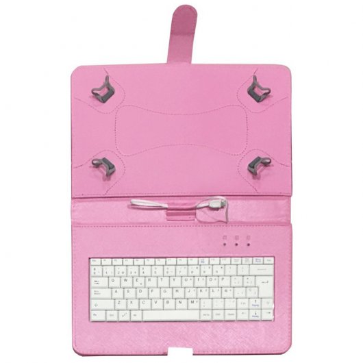Talius CV-3006 Capa Universal com Teclado Rosa para Tablet 10"