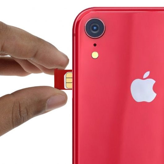 Avizar Ersatz-Nano-SIM-Kartenfach für Apple iPhone XR, Rot