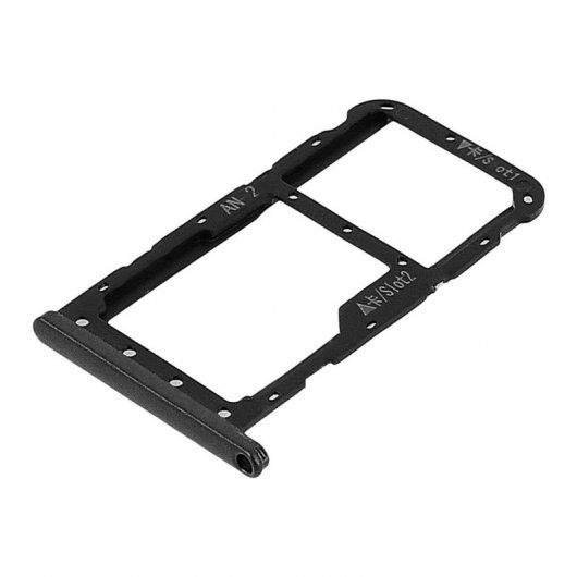 Avizar Ersatz-Nano-SIM-Kartenfach in Schwarz-Metallic für Huawei P20 Lite