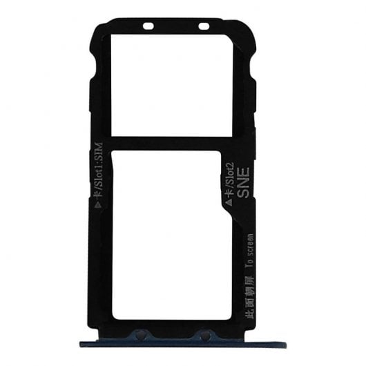 Clapio Plateau de Rechange pour Carte Nano SIM Bleu Foncé pour Huawei P20 Lite