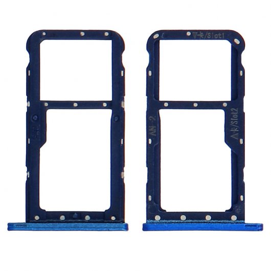 Avizar Plateau de remplacement pour carte Nano SIM bleu métallisé pour Huawei P20 Lite