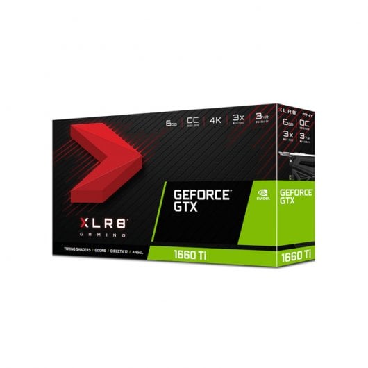 Carte graphique PNY GeForce GTX 1660 Ti XLR8 Gaming OC à double ventilateur 6 Go GDDR6