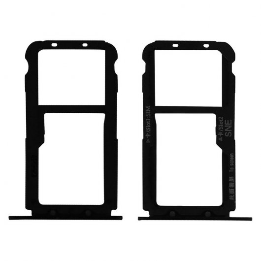 Clappio Bandeja de Substituição para Cartão Nano SIM Preta para Huawei Mate 20 Lite