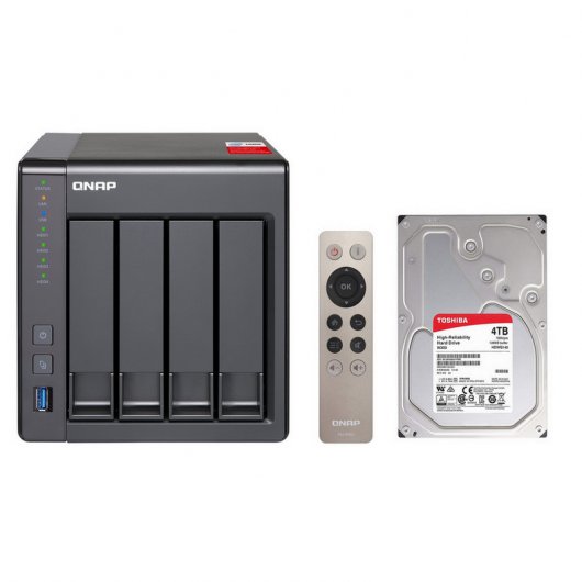 Pack Qnap TS-451+ 2GB NAS 4 HD + Toshiba N300 NAS 4TB 3.5" SATA3