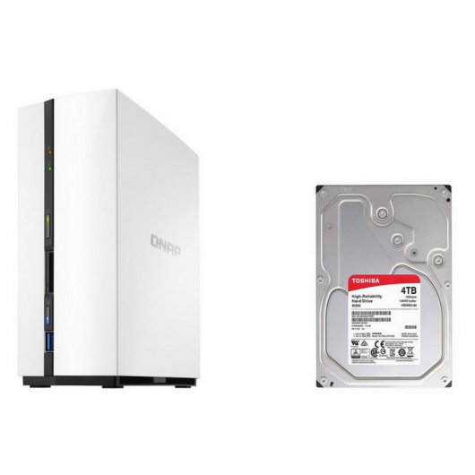 Pack Qnap TS-128A NAS + Toshiba N300 NAS 4TB 3.5" SATA3