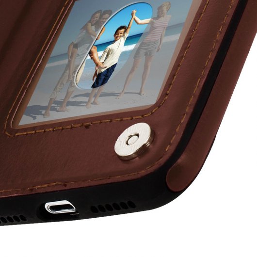 Forcell Wallet Funda Cartera Marrón para Apple iPhone X / XS