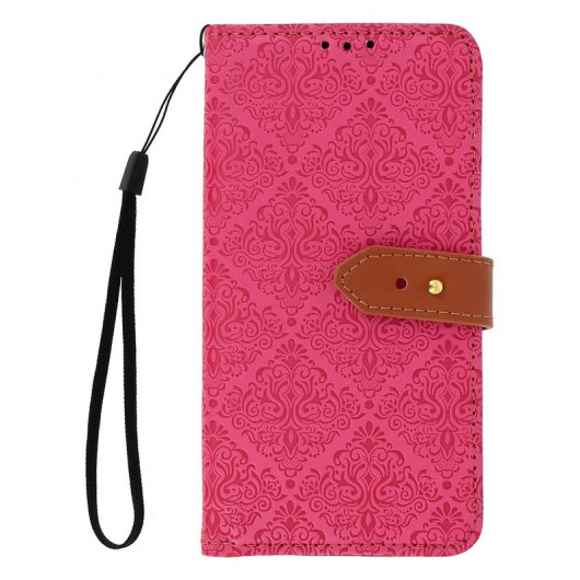 Avizar Capa Carteira Oriental Rosa para Samsung Galaxy S9 Plus
