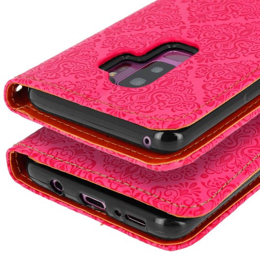 Avizar Capa Carteira Oriental Rosa para Samsung Galaxy S9 Plus