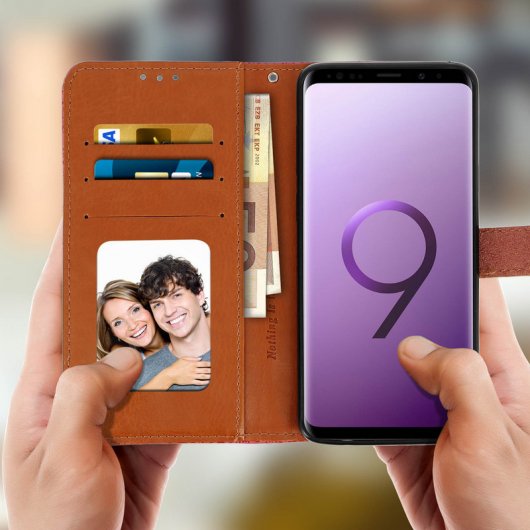 Avizar Capa Carteira Oriental Rosa para Samsung Galaxy S9 Plus