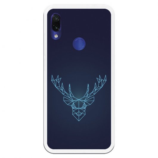 Be Unique Funda Gel Reno Azul Geométrico para Xiaomi Redmi Note 7