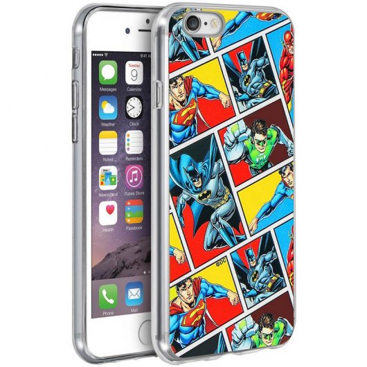 DC Comics Funda de Silicona Liga de la Justicia para iPhone 6/6S