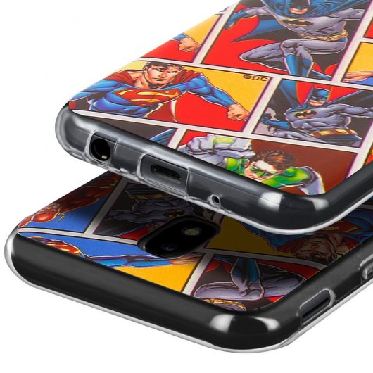 DC Comics Funda de Silicona Liga de la Justicia para Samsung Galaxy J5 2017