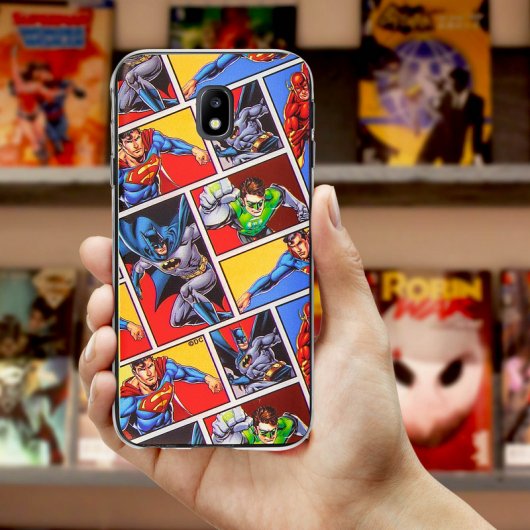 DC Comics Funda de Silicona Liga de la Justicia para Samsung Galaxy J5 2017