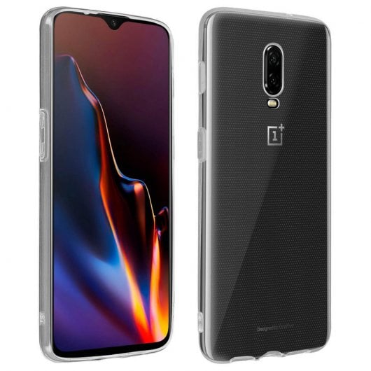 Avizar Funda Silicona Transparente + Cristal Templado para OnePlus 6T