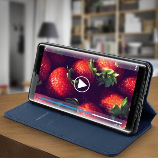 Avizar Funda Libro Azul para Sony Xperia XZ3