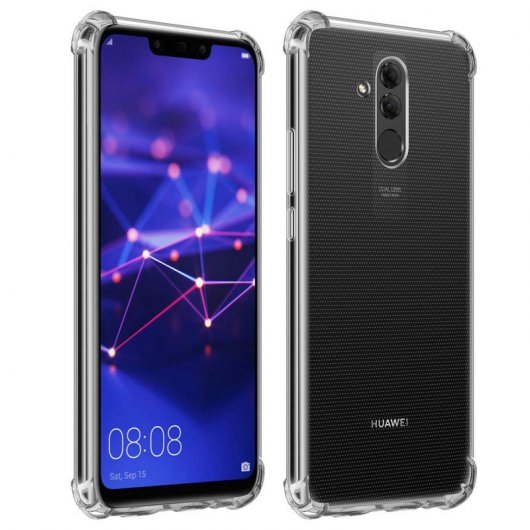 Avizar Funda Reforzada de Silicona Transparente para Huawei Mate 20 Lite