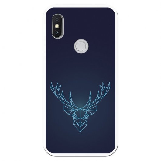 Be Unique Funda Gel Reno Azul Geométrico para Xiaomi Redmi S2