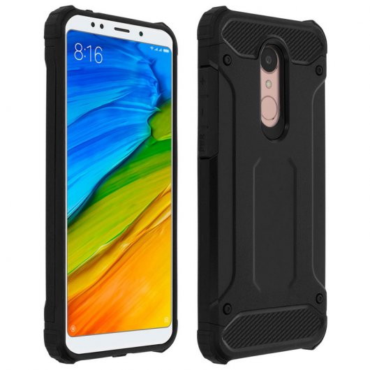 Avizar Defender II Funda Antigolpes Negra para Xiaomi Redmi 5 Plus