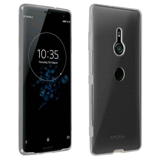 Avizar Funda Silicona Transparente + Cristal Templado para Sony Xperia XZ3