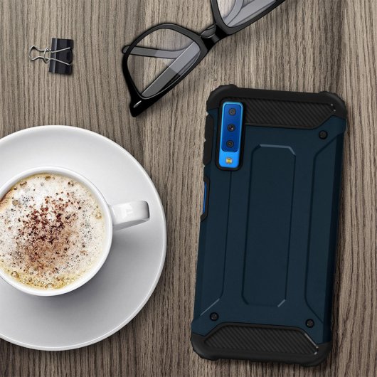 Avizar Defender II Capa Anti-Choque Azul para Samsung Galaxy A7 2018